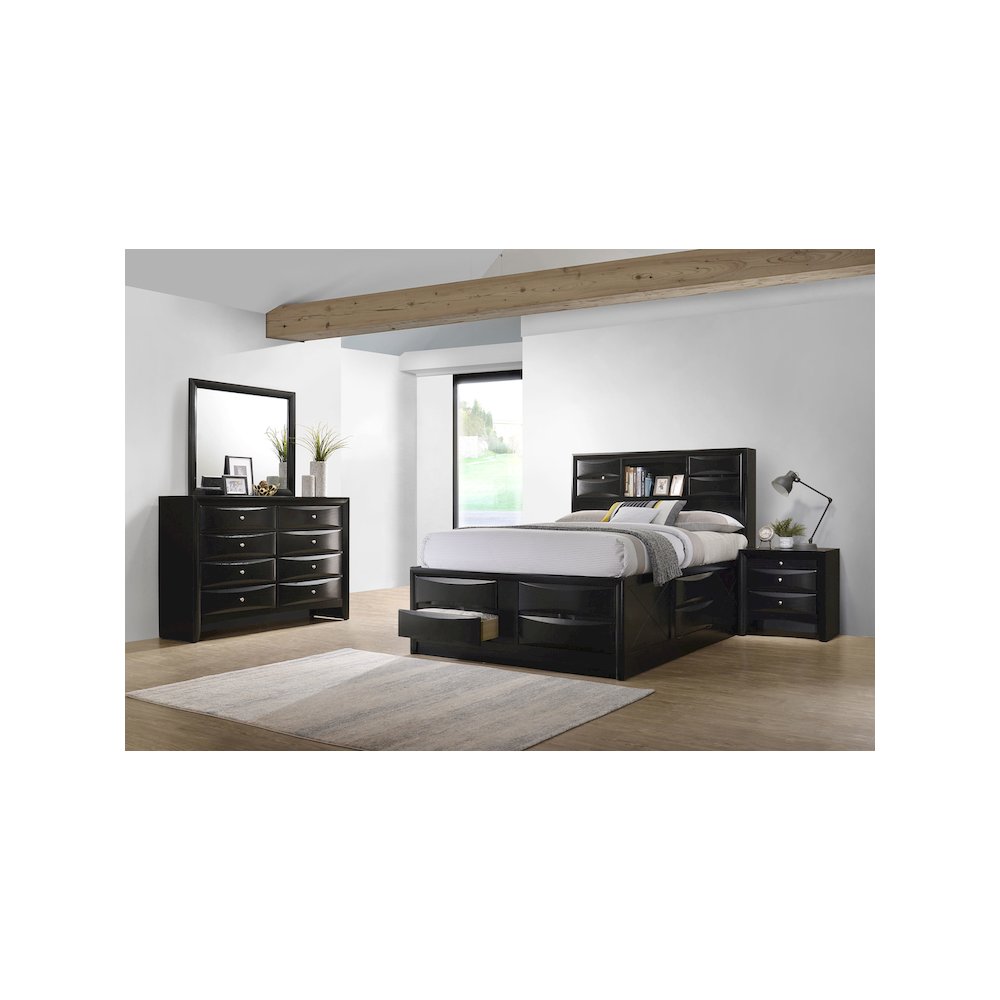 Briana 4-piece Queen Bedroom Set Black. Picture 8