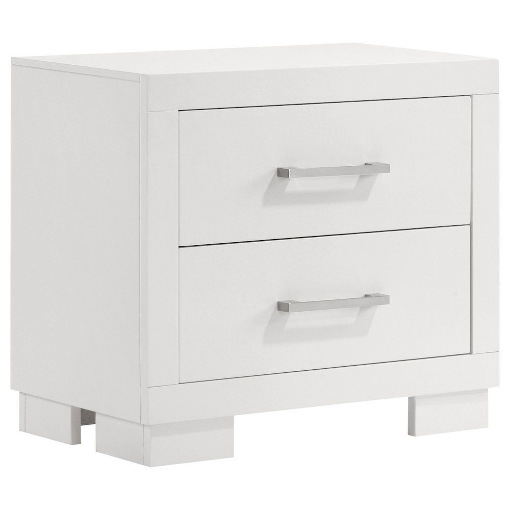 Jessica 2-drawer Nightstand Cream White. Picture 2