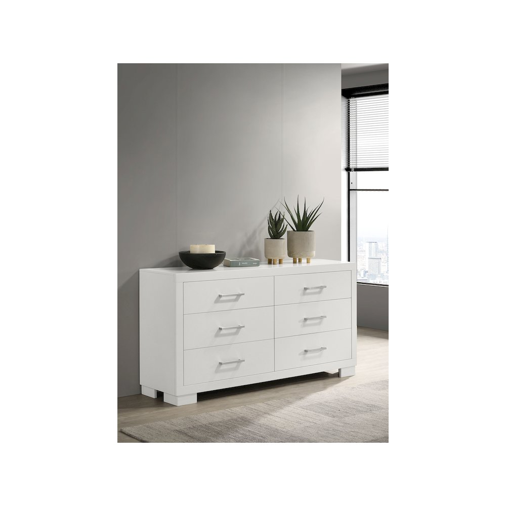 Jessica 6-drawer Dresser Cream White. Picture 11