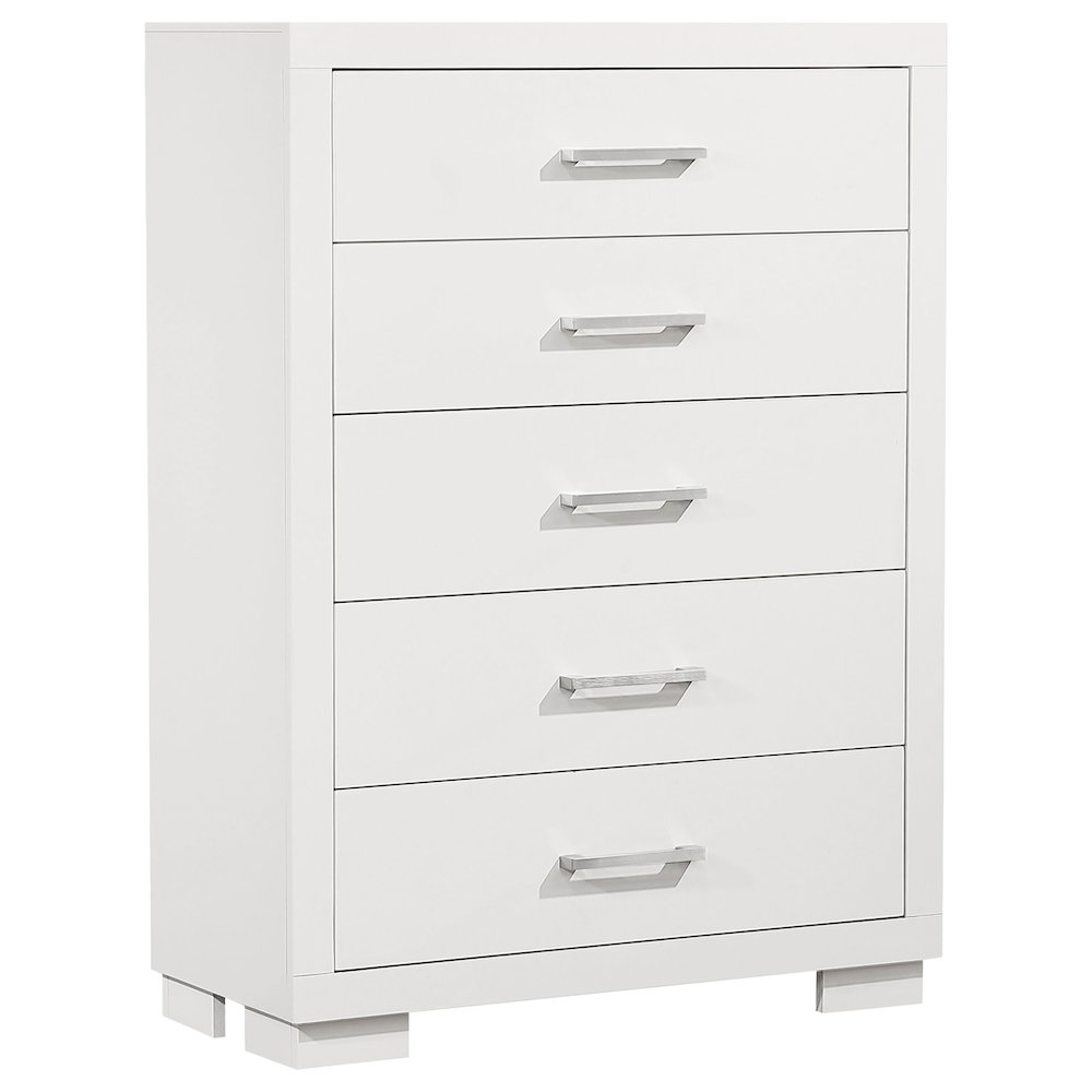 Jessica 5-drawer Bedroom Chest Cream White. Picture 2