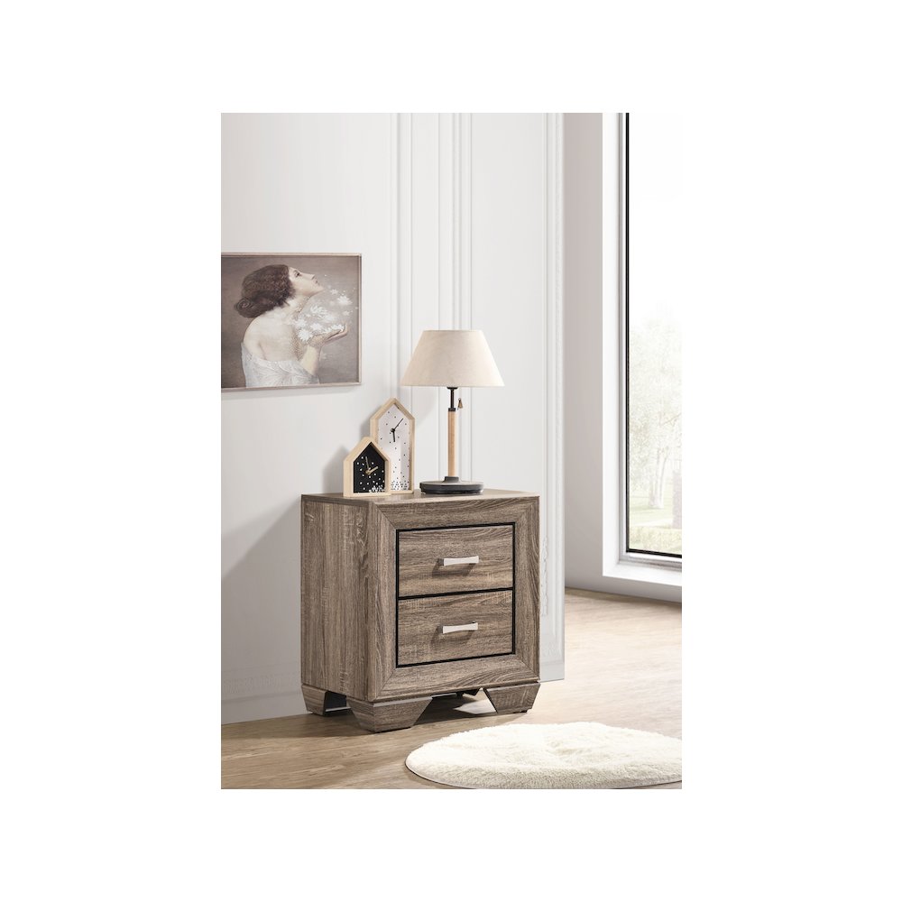 Kauffman 2-drawer Nightstand Washed Taupe. Picture 11
