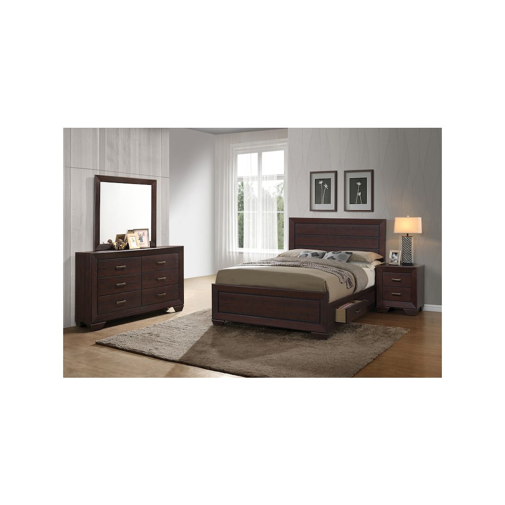 Kauffman 4-piece Queen Bedroom Set Dark Cocoa. Picture 12