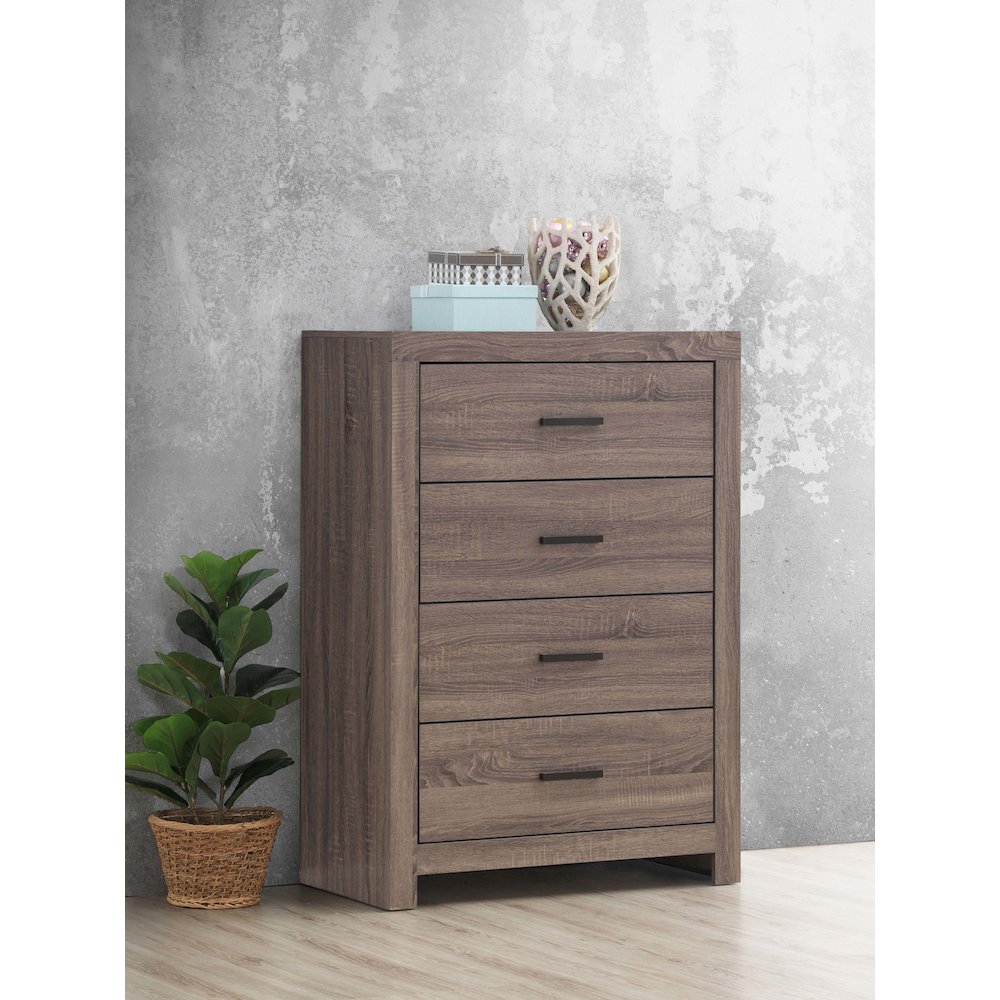 Brantford 4-drawer Bedroom Chest Barrel Oak. Picture 11