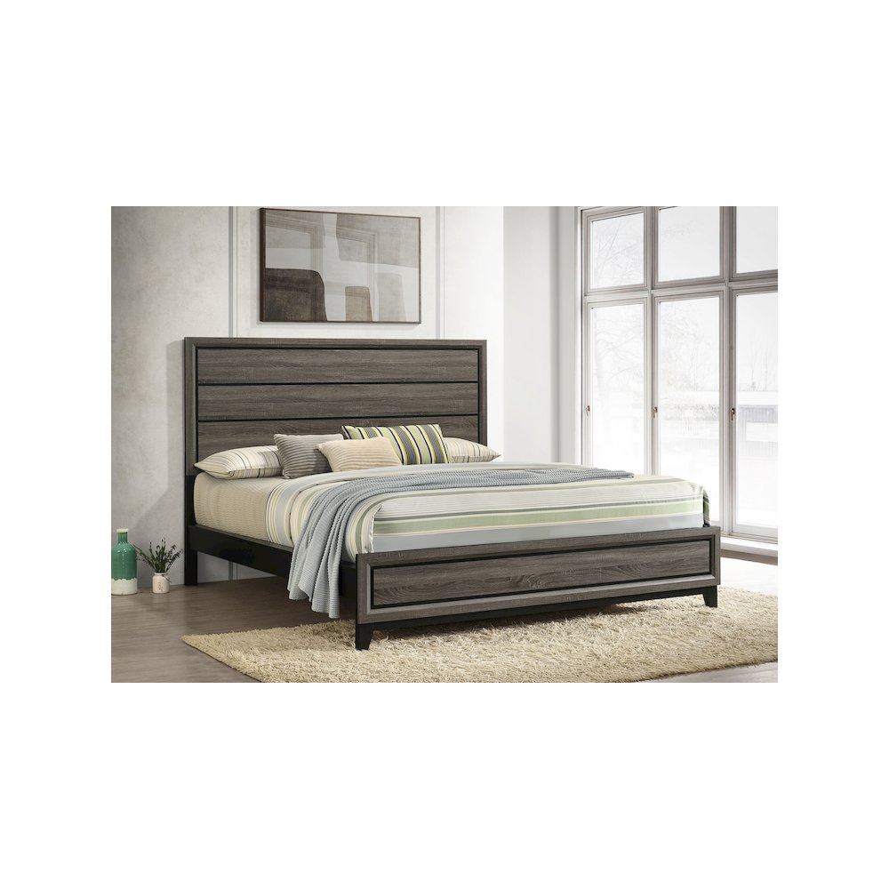 Watson Wood California King Panel Bed Grey Oak. Picture 9
