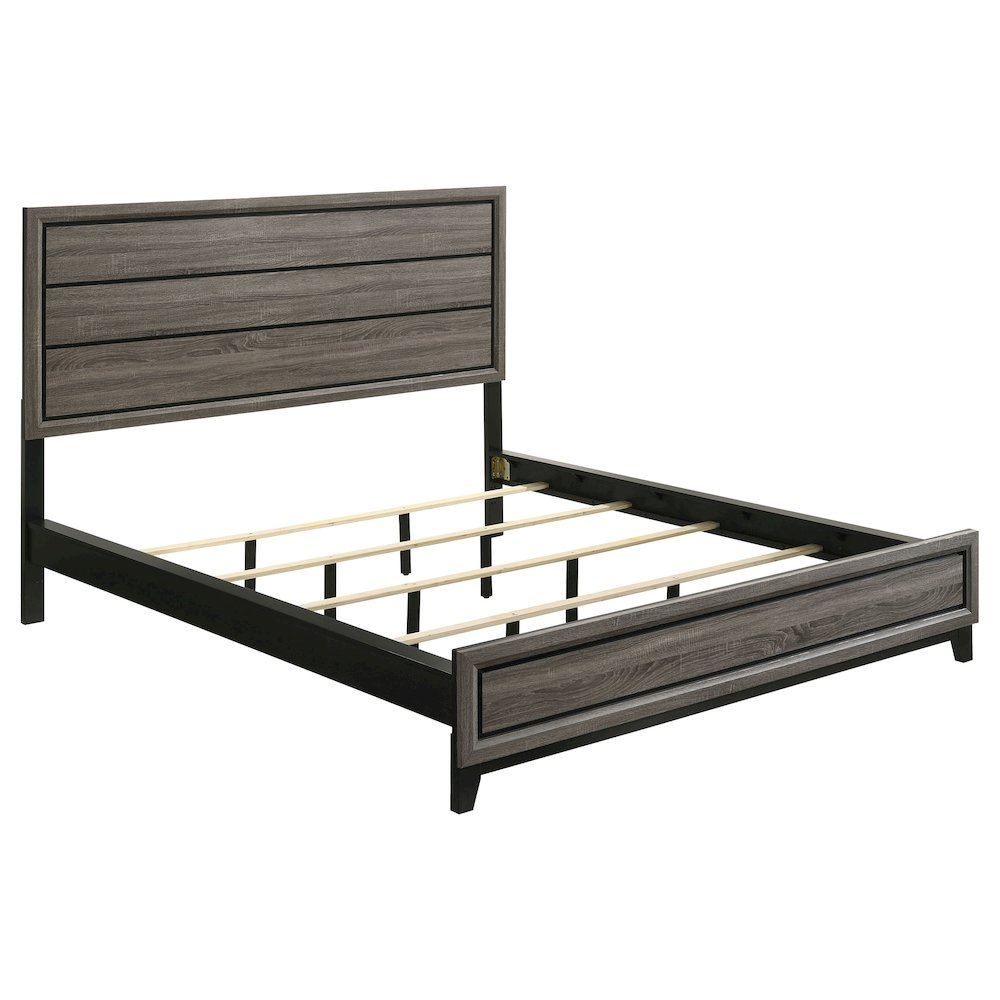Watson Wood California King Panel Bed Grey Oak. Picture 2