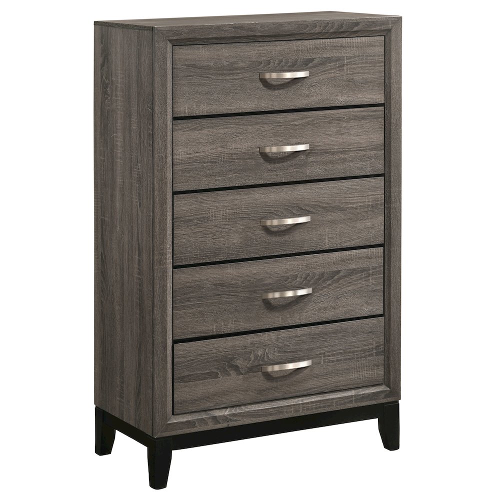 Watson 5-drawer Bedroom Chest Grey Oak. Picture 2