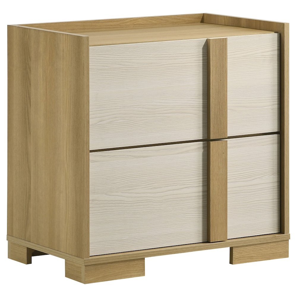 Hyland 2-drawer Nightstand Bedside Table Natural. Picture 2
