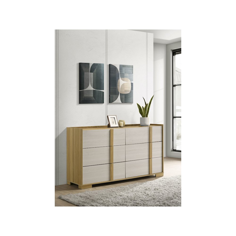 Hyland 6-drawer Dresser Natural. Picture 11