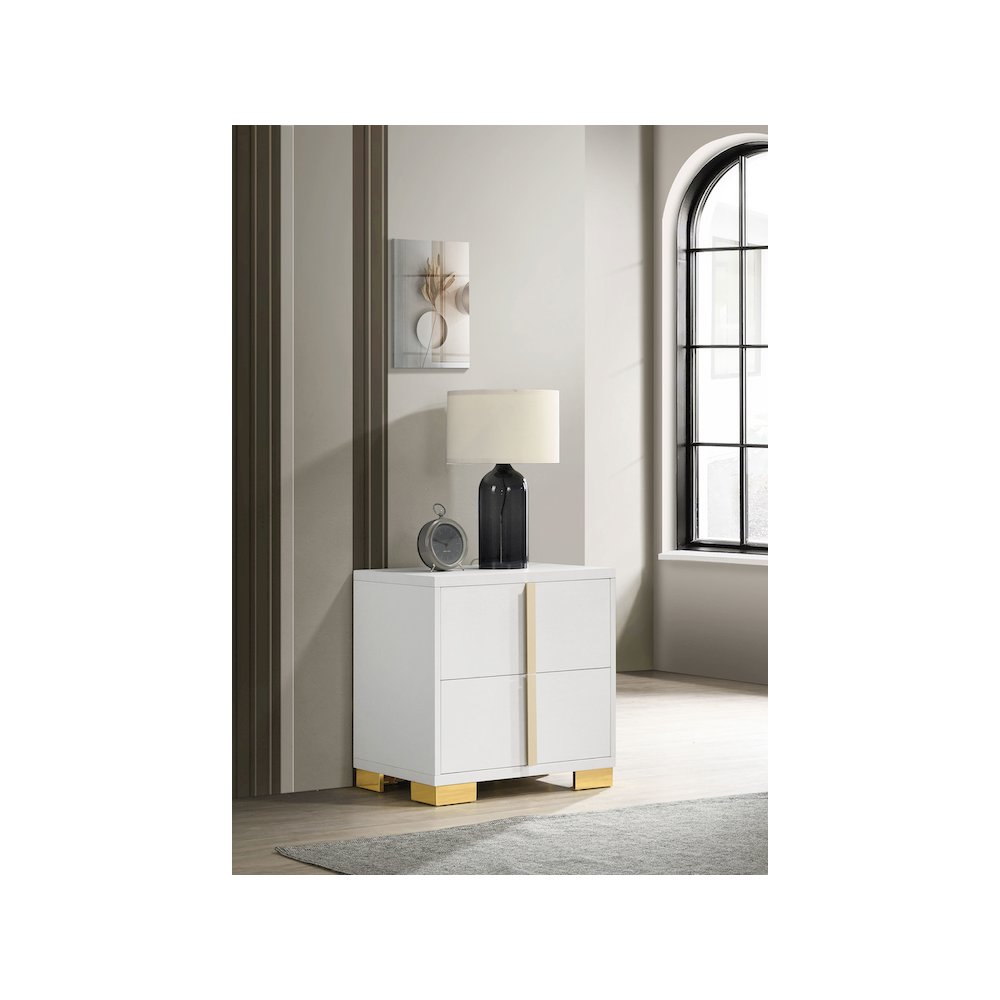Marceline 2-drawer Nightstand White. Picture 11
