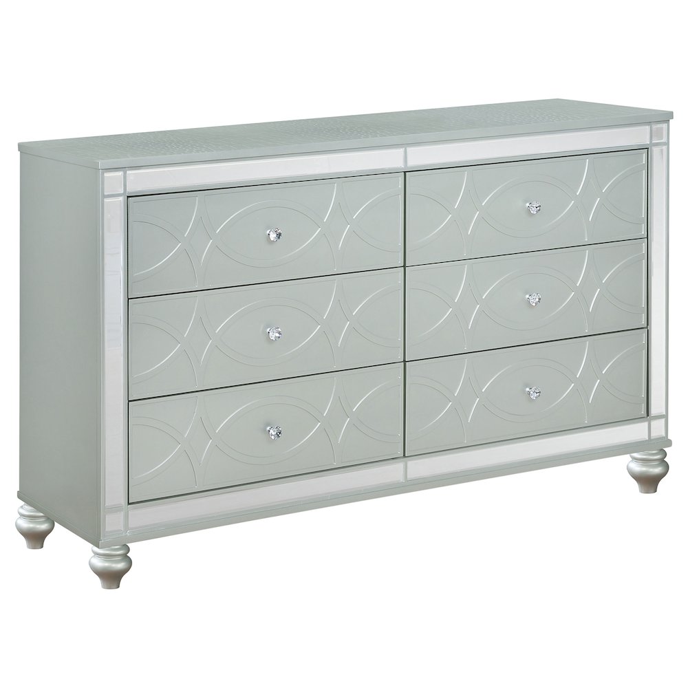 Gunnison 6-drawer Dresser Silver Metallic. Picture 2