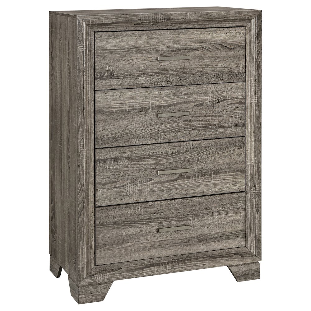 Wright 4-drawer Chest of Drawers Brown Oak. Picture 2