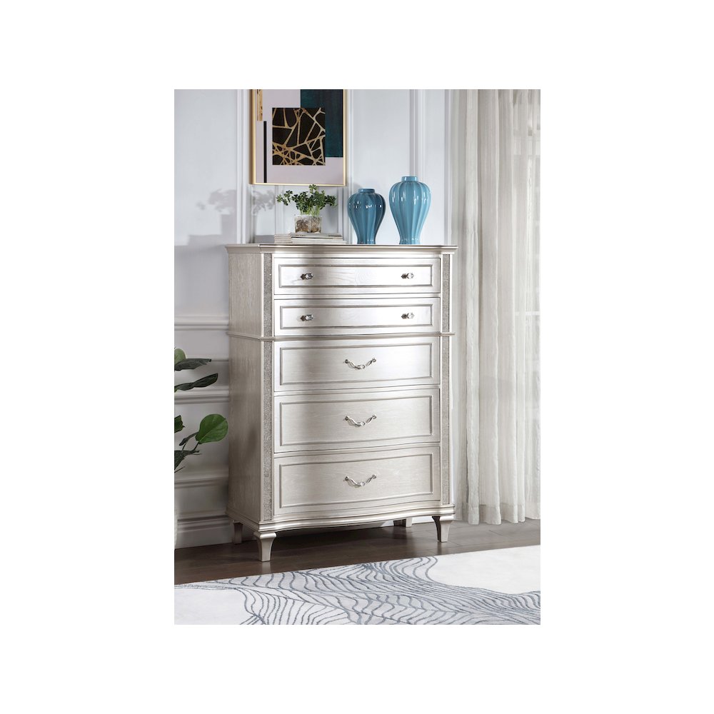 Evangeline 6-drawer Bedroom Chest Silver Oak. Picture 11