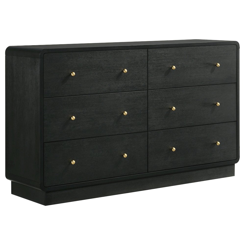 Cavelle 6-drawer Dresser Cabinet Black. Picture 2