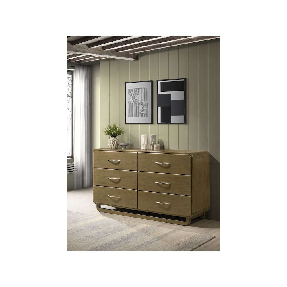 Amsbury 6-drawer Dresser Cabinet Nutmeg. Picture 11