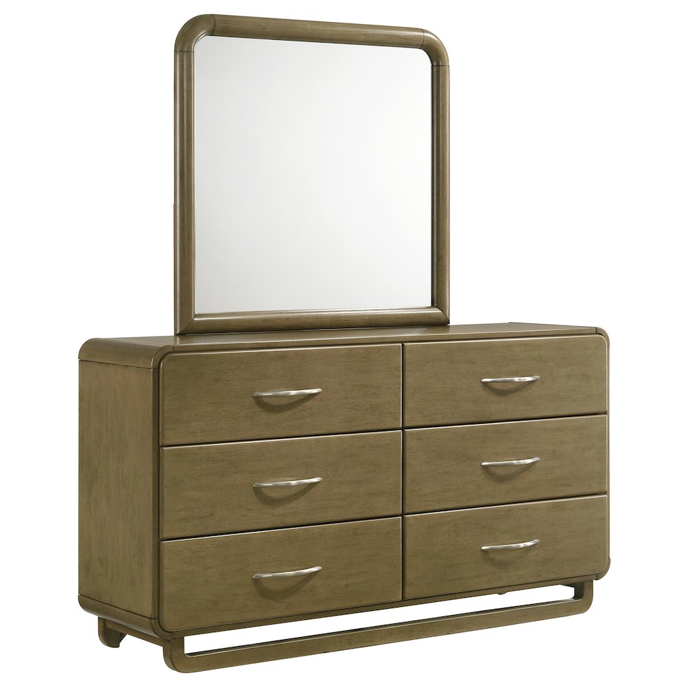 Amsbury 6-drawer Dresser and Mirror Nutmeg. Picture 2
