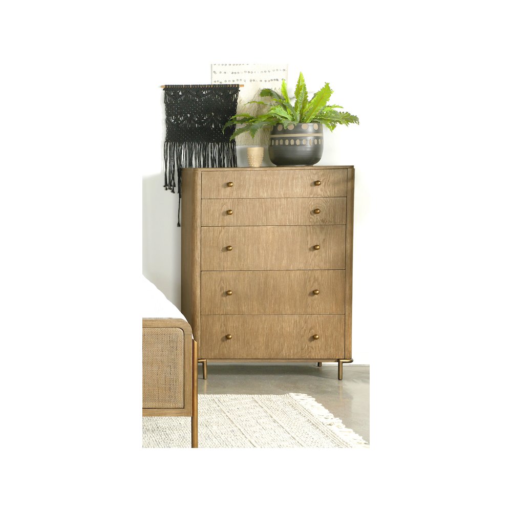 Arini 5-drawer Bedroom Chest Sand Wash. Picture 9