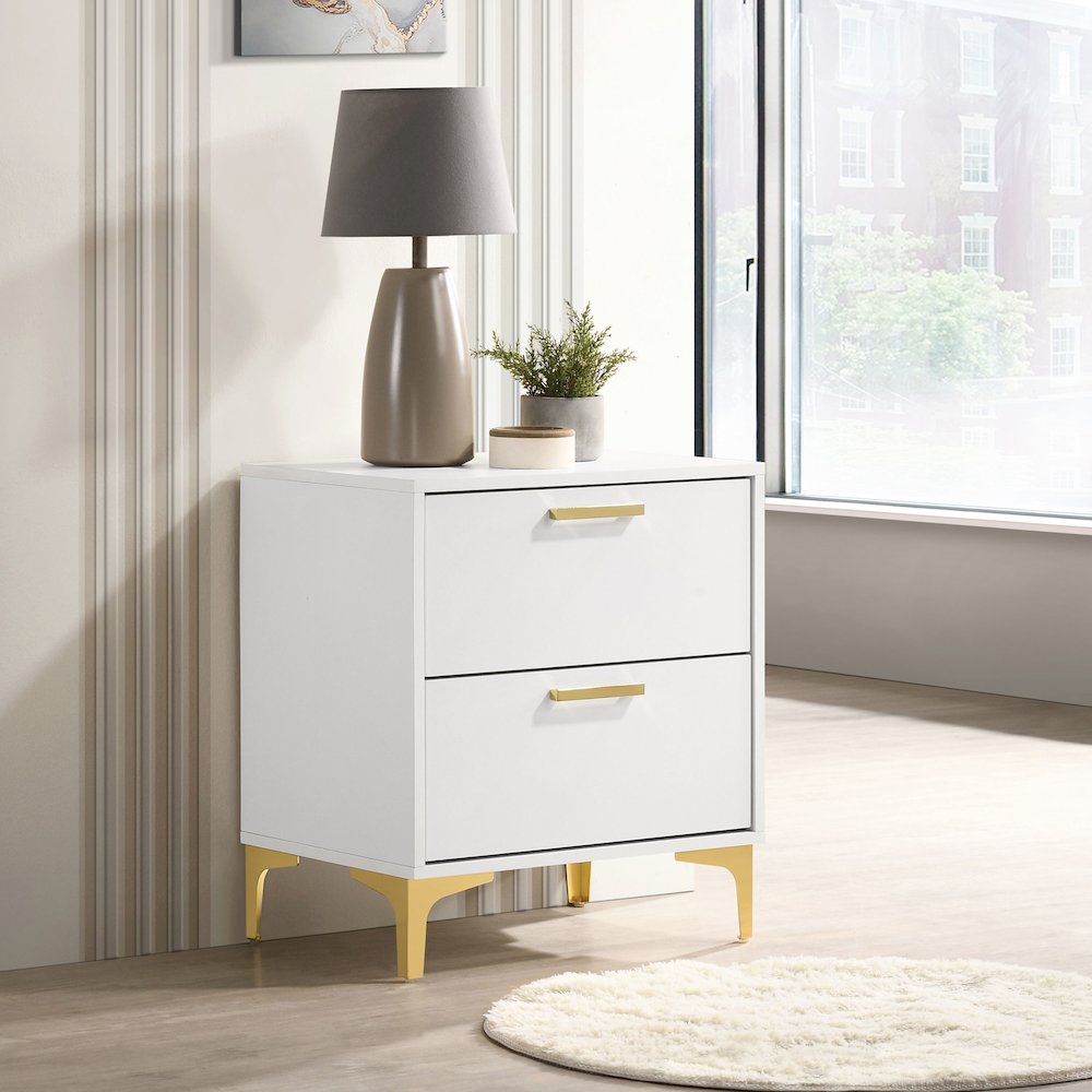 Kendall 2-drawer Nightstand White. Picture 11