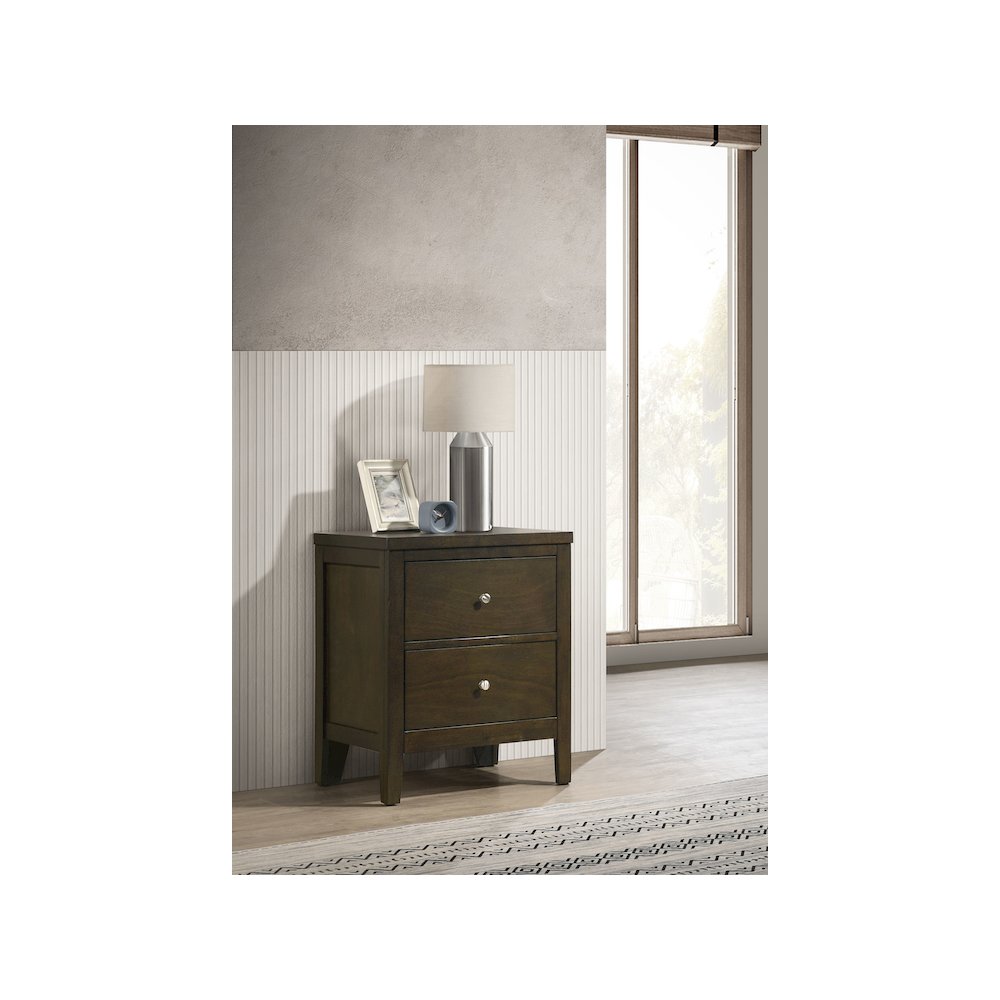 Wilkes 2-drawer Nightstand Bedside Table Dark Cocoa. Picture 11
