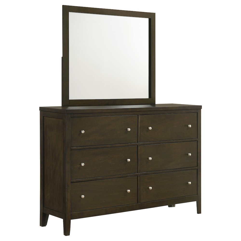 Wilkes 6-drawer Dresser and Mirror Dark Cocoa. Picture 2