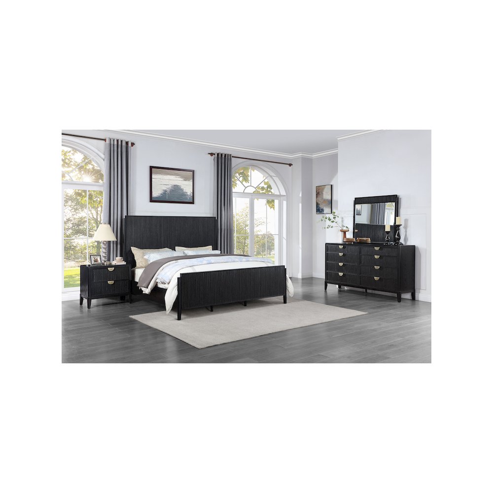 Brookmead 4-piece Queen Bedroom Set Black. Picture 12