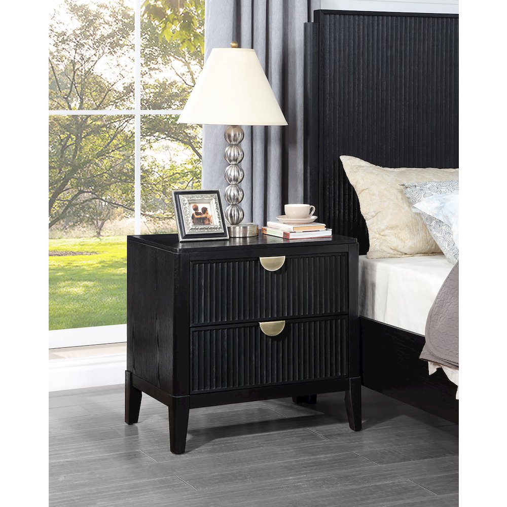 Brookmead 2-drawer Nightstand Black. Picture 11