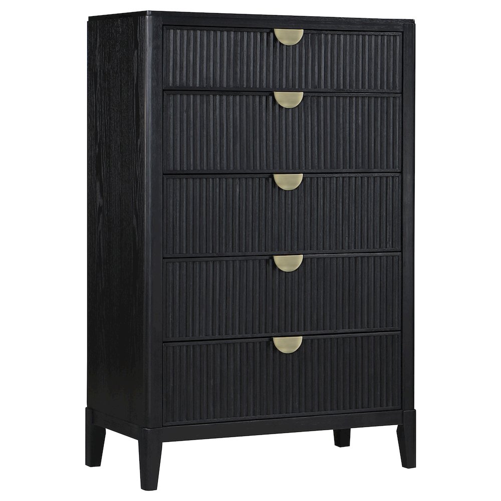 Brookmead 5-drawer Bedroom Chest Black. Picture 2