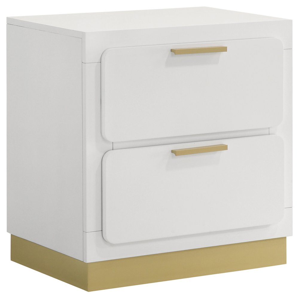 Caraway 2-drawer Nightstand White. Picture 2