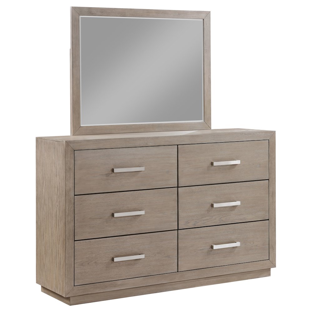 Kenora 6-drawer Dresser and Mirror Barley Brown. Picture 2