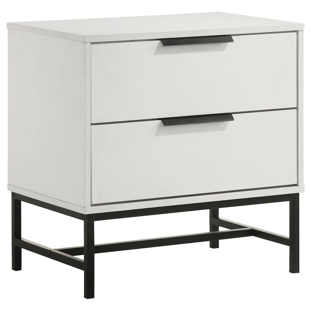 Sonora 2-drawer Nightstand Bedside Table White. Picture 2