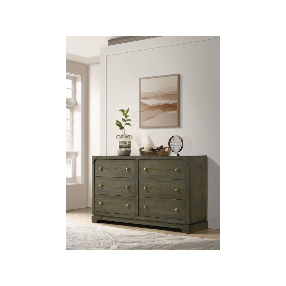 Gran Park 6-drawer Dresser Cabinet Dark Cocoa. Picture 11