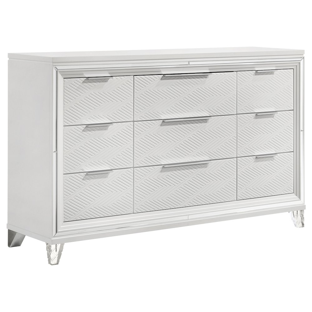 Marmore 9-drawer Dresser Cabinet White. Picture 2
