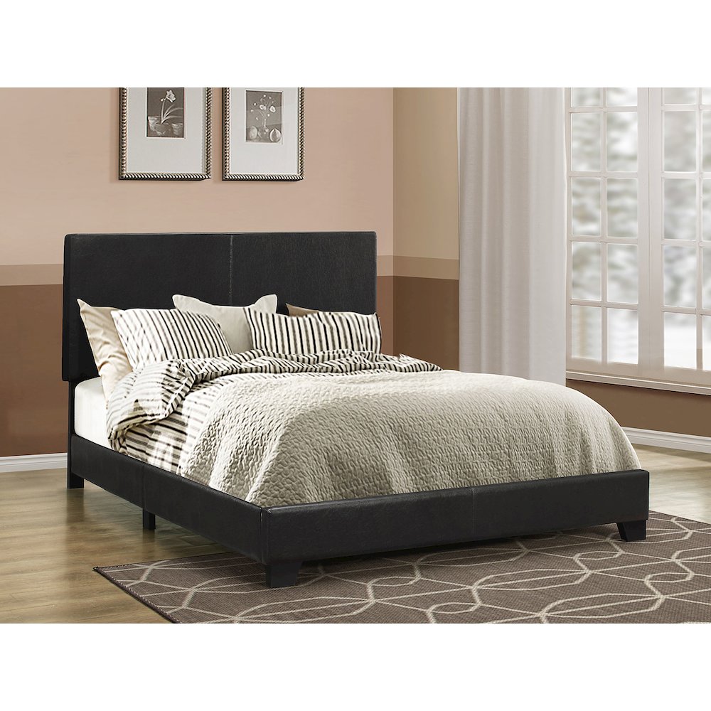 Dorian Upholstered Full Panel Bed Black. Picture 4