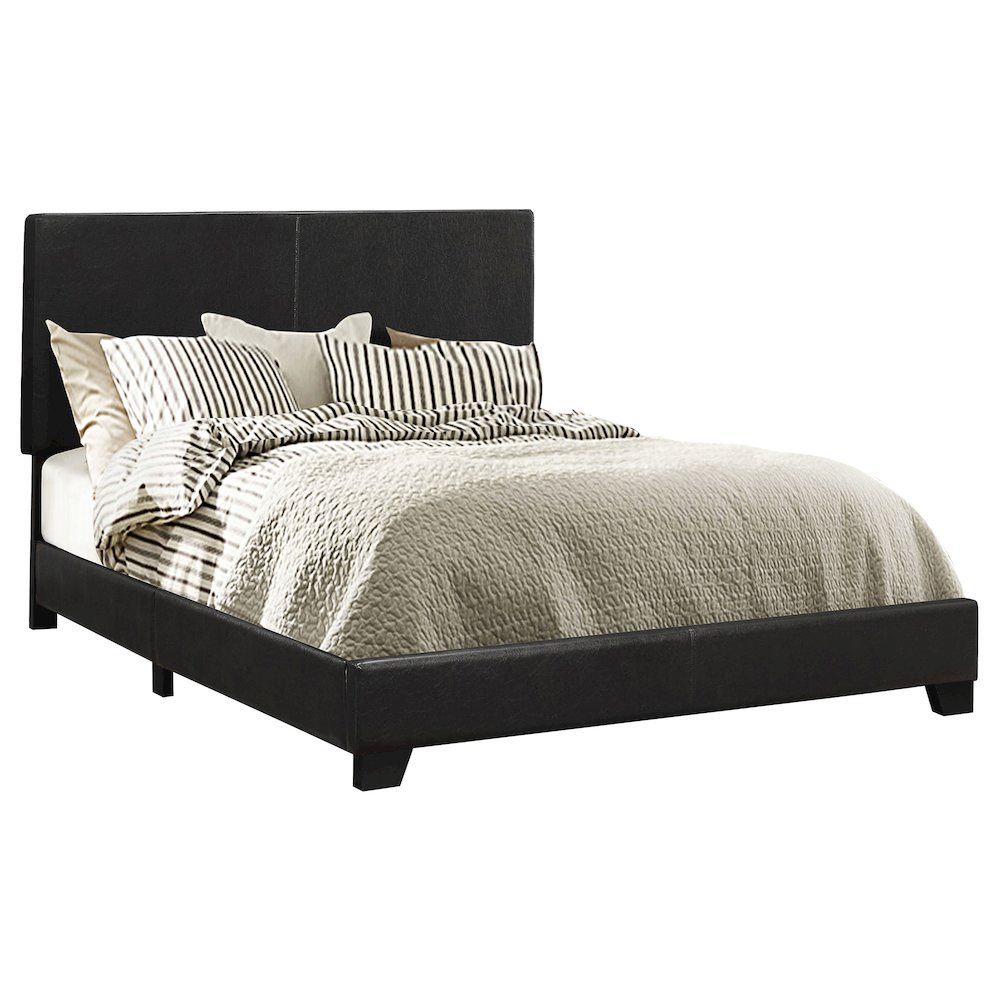 Dorian Upholstered Queen Panel Bed Black. Picture 2