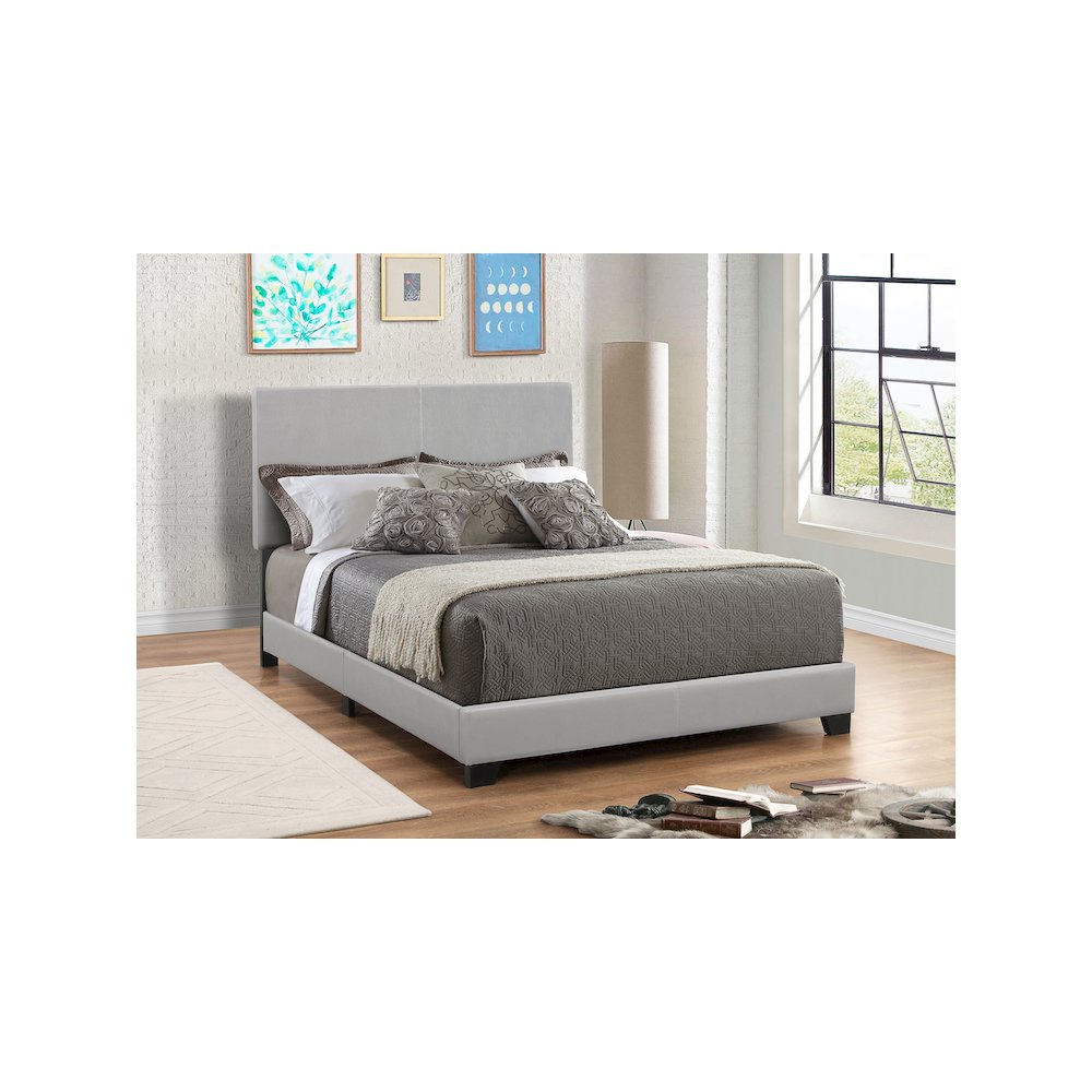 Dorian Upholstered California King Panel Bed Grey. Picture 4