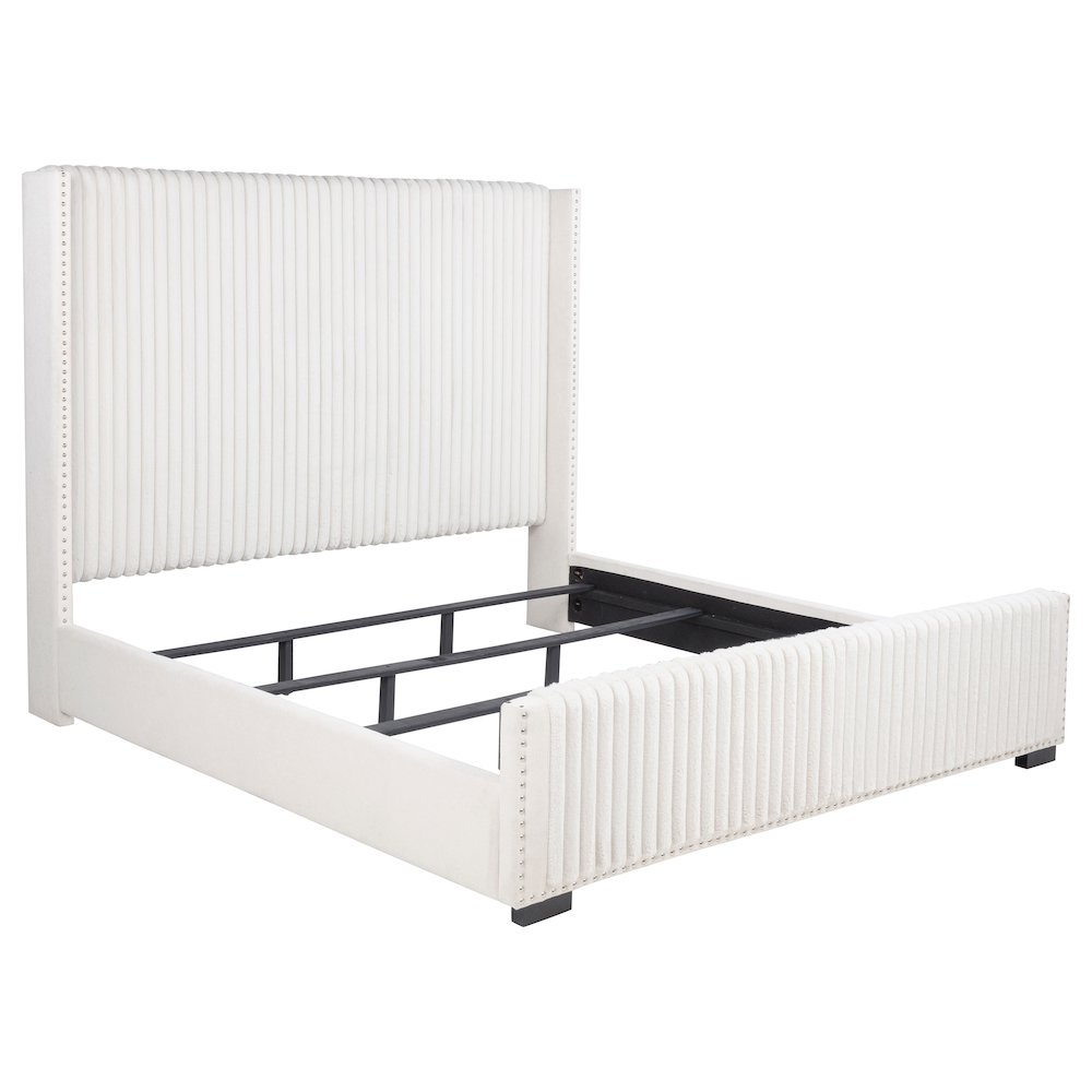 Natasha 65-inch Upholstered California King Bed Cream. Picture 2
