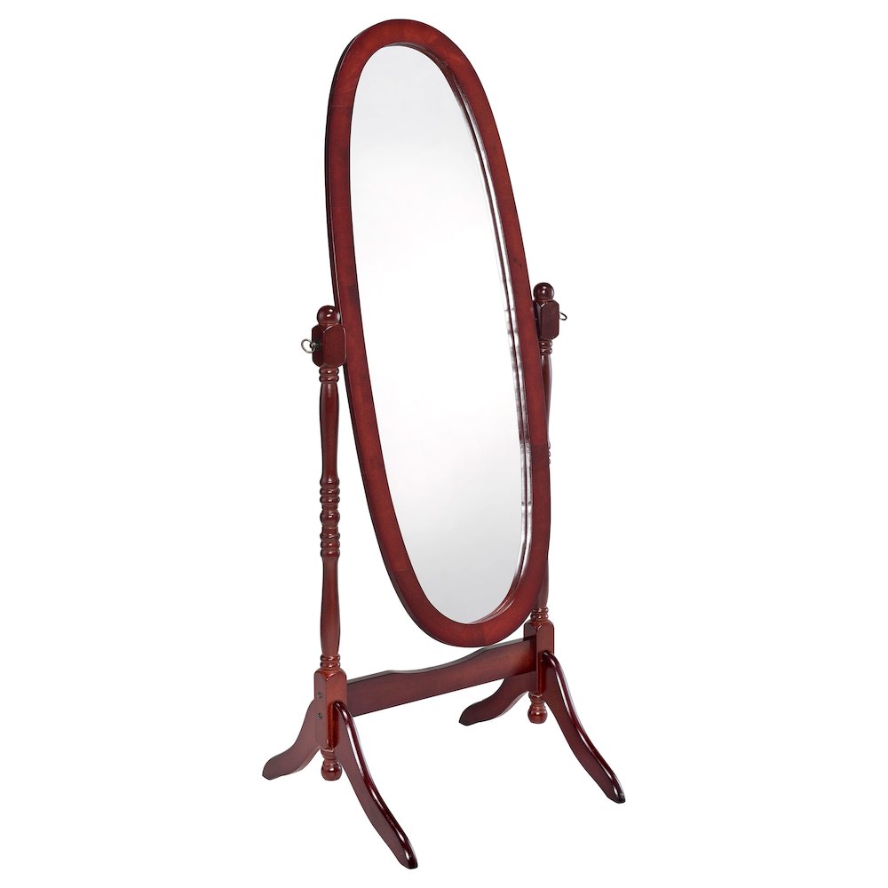 Foyet Wood Adjustable Full Length Cheval Mirror Merlot. Picture 2