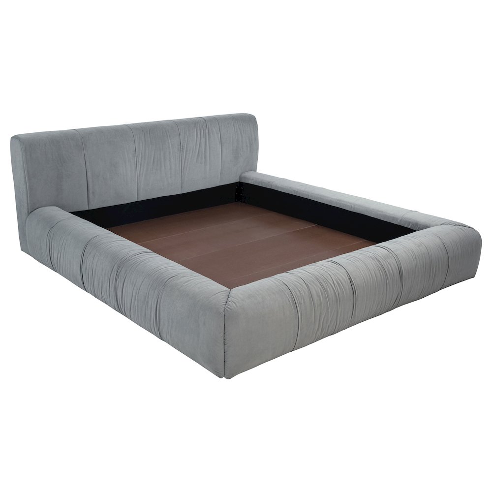 Wilshire Upholstered Eastern King Platform Bed Grey. Picture 2