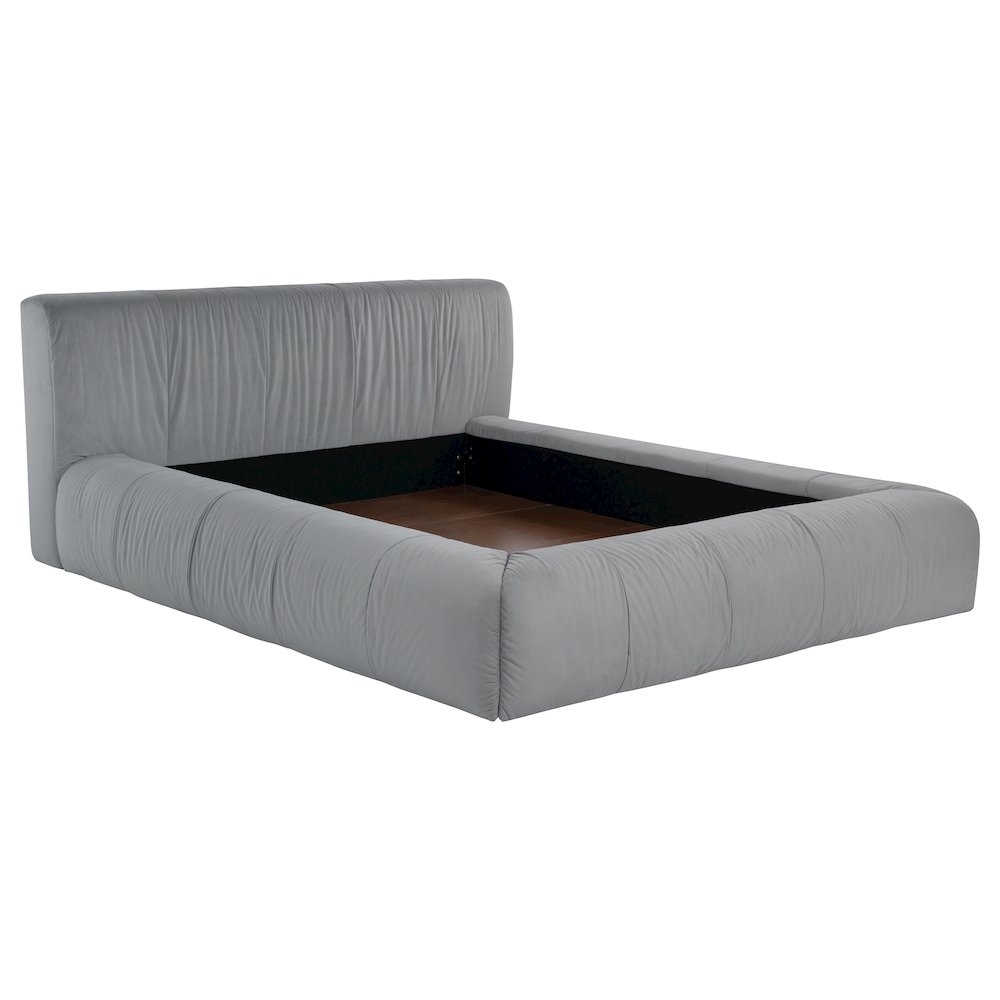Wilshire Upholstered Queen Platform Bed Grey. Picture 2
