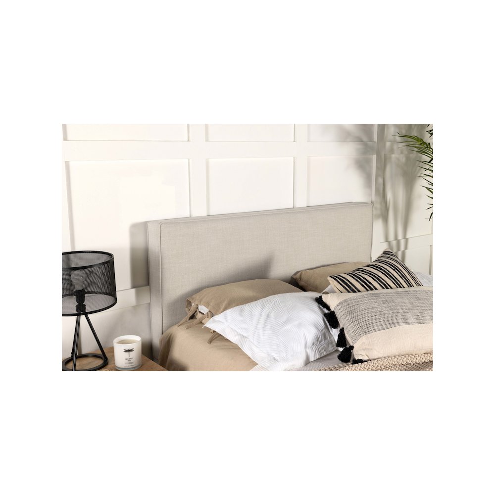 Kosmo Upholstered King Panel Headboard Sand. Picture 8