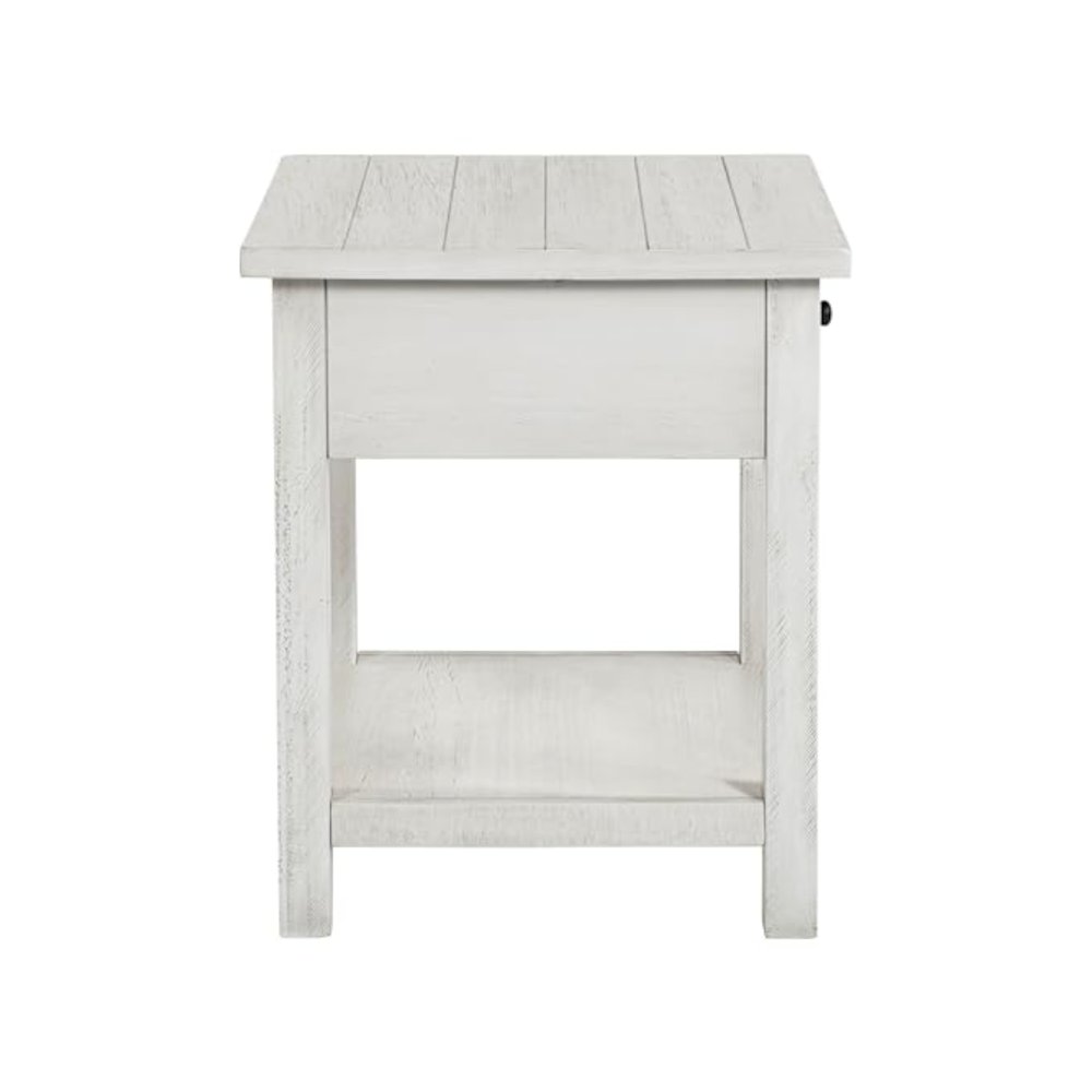 Payne 3-piece Coffee and 1-drawer End Table Set White. Picture 5