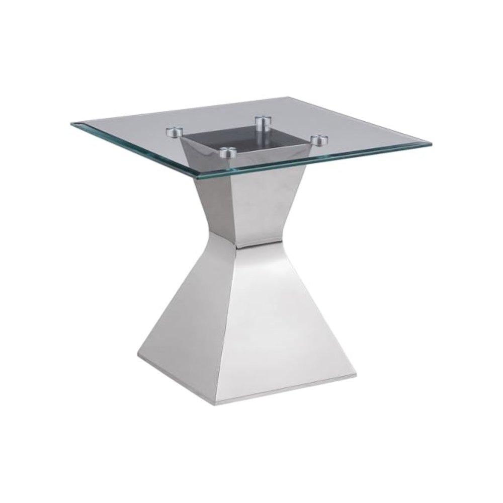 Jenny 3-piece Rectangular Coffee and End Table Set Chrome. Picture 4