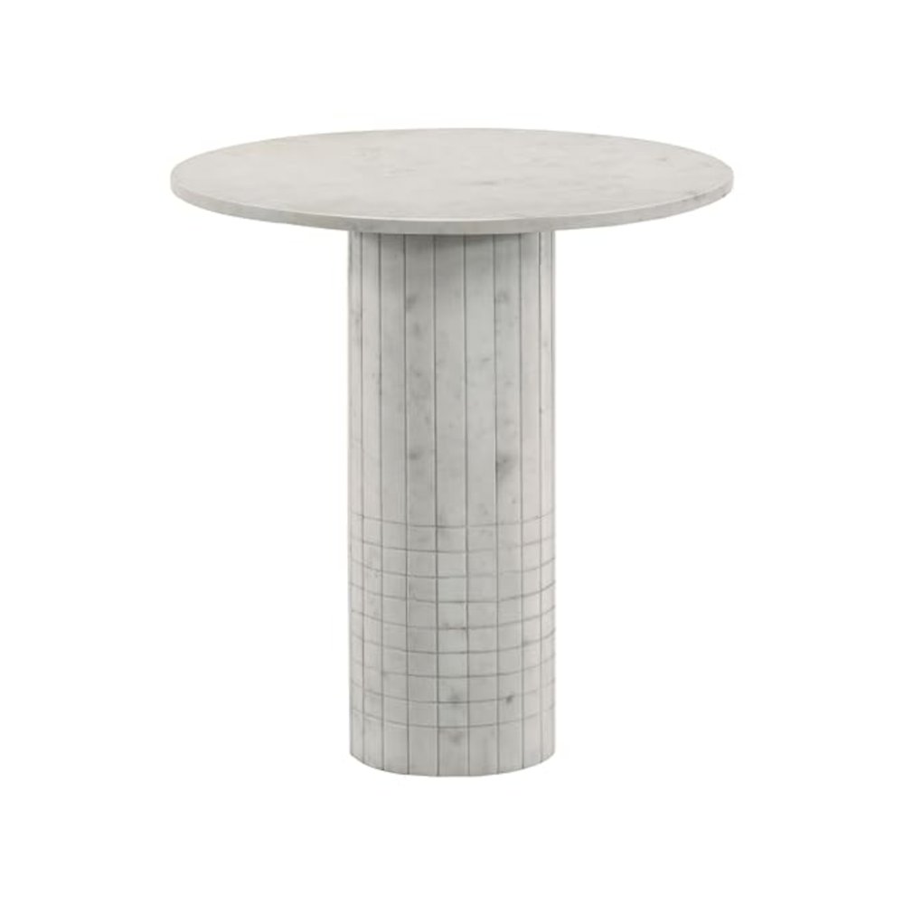 Astoria 2-piece Marble Coffee and End Table Set White. Picture 4