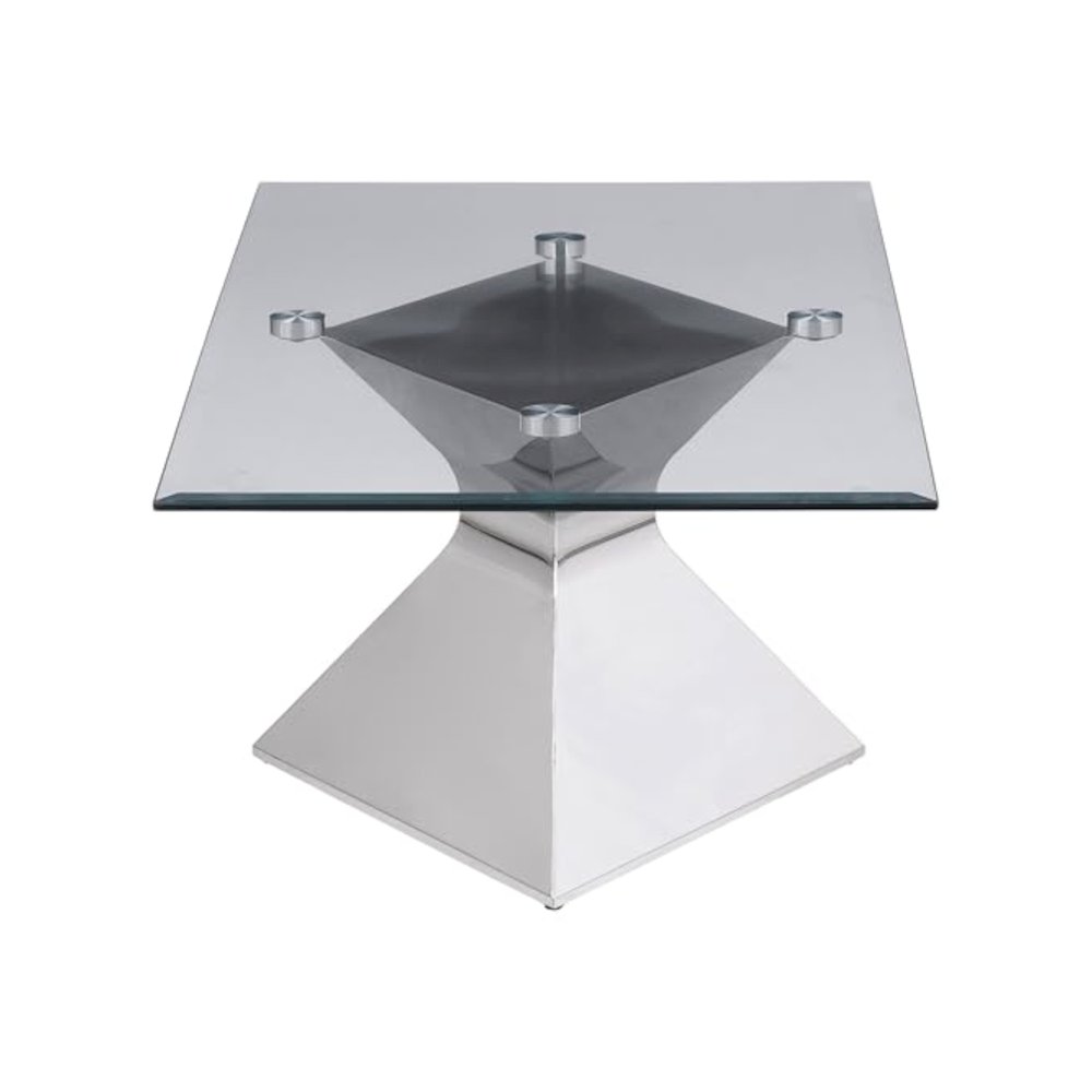 Jenny 3-piece Rectangular Coffee and End Table Set Chrome. Picture 3