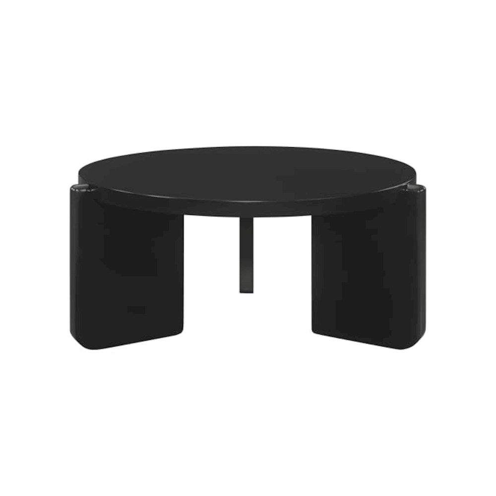 Cordova 3-piece Solid Wood Coffee and End Table Set Black. Picture 7