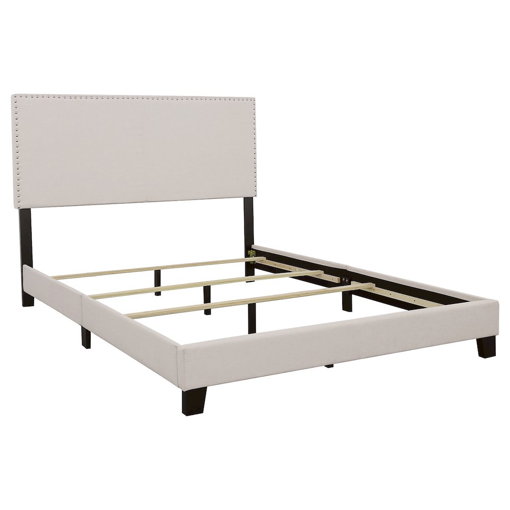 Boyd Upholstered Full Panel Bed Ivory. Picture 2