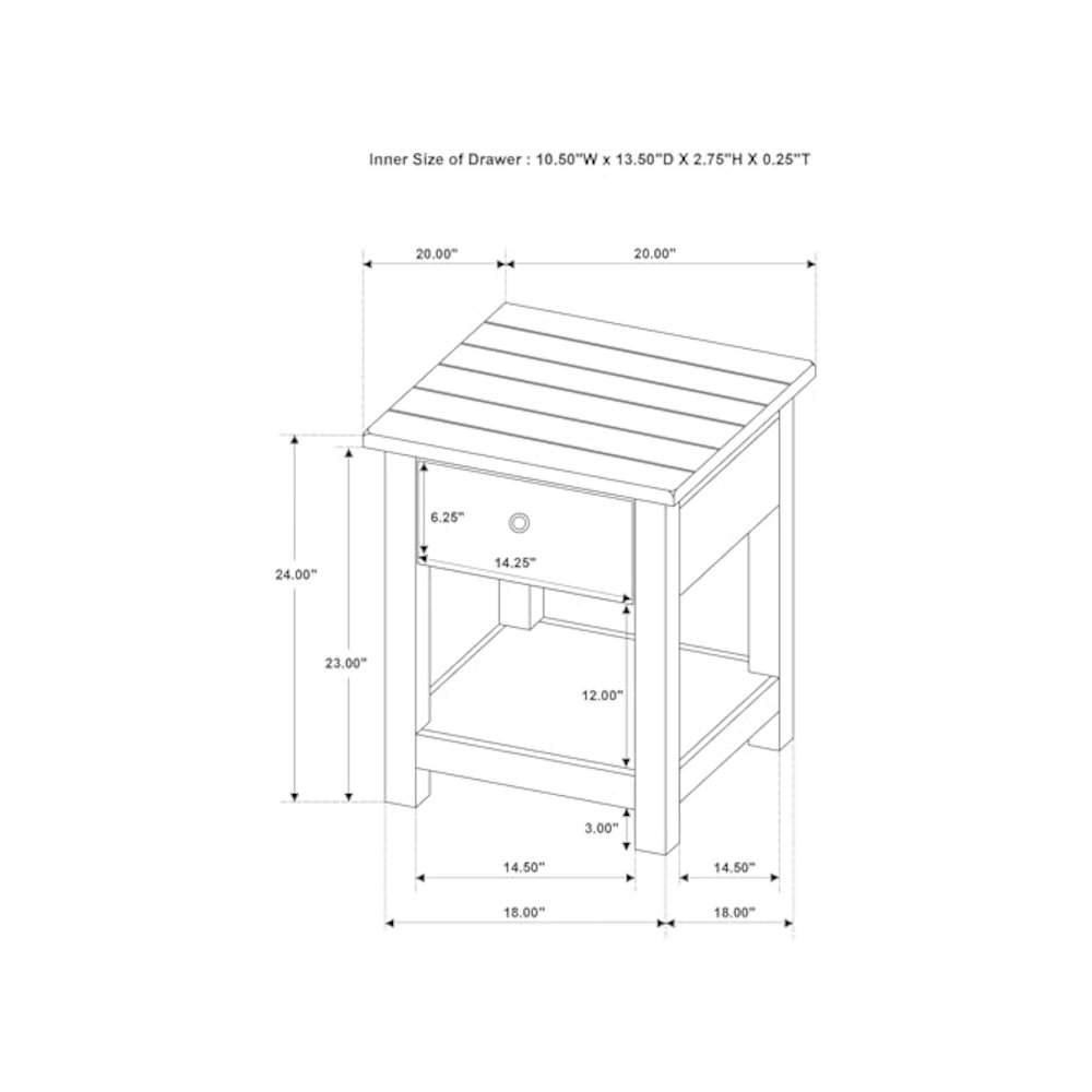Payne 2-piece Coffee and 1-drawer End Table Set Java. Picture 12