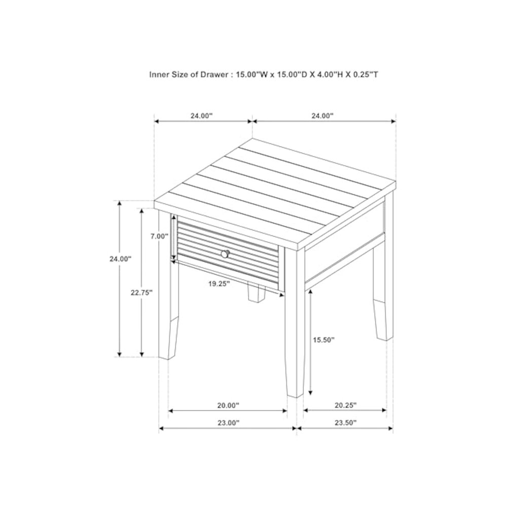 Concord 3-piece Coffee and End Table Set Distressed Java. Picture 13