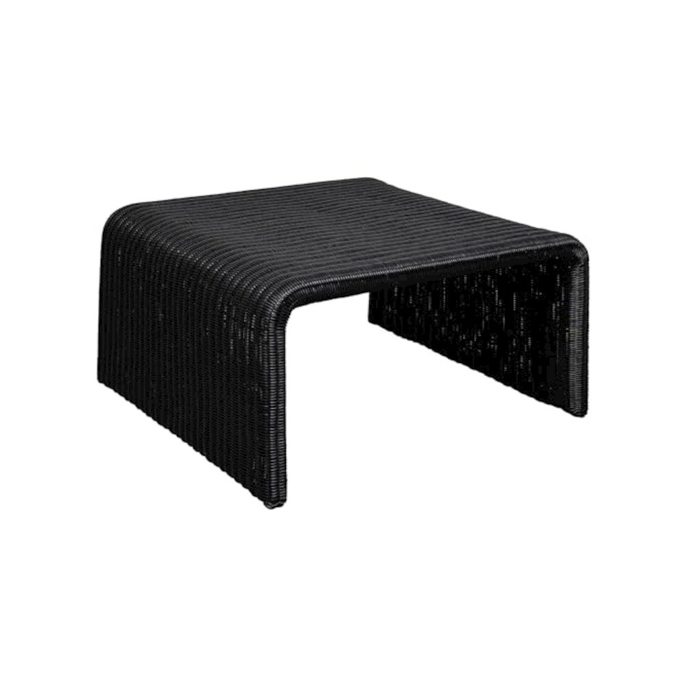 Cahya 3-piece Rattan Coffee and End Table Set Black. Picture 5