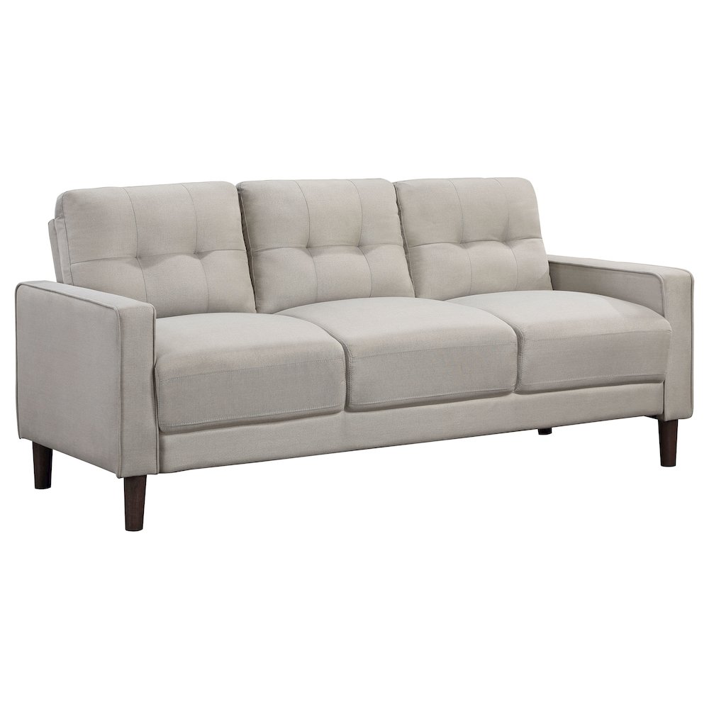 Bowen Upholstered Track Arm Tufted Sofa Beige. Picture 2