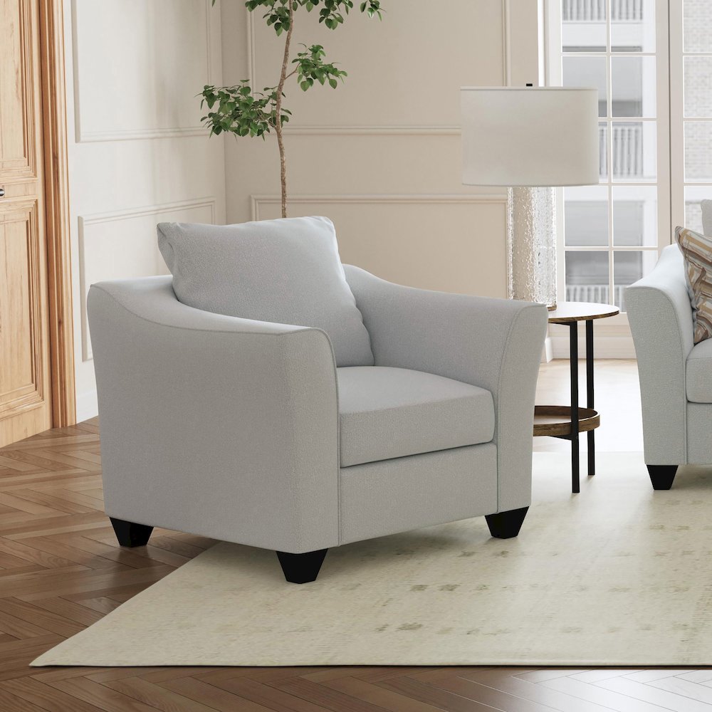 Salizar Upholstered Flared Arm Accent Chair Sand. Picture 11